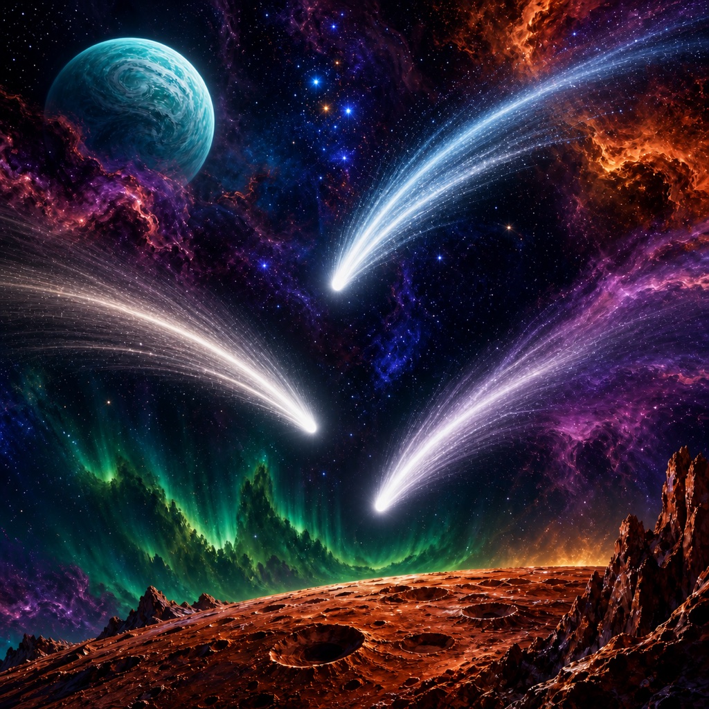 Cometfall puzzle artwork